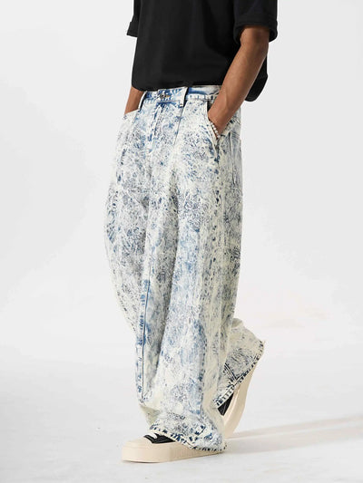 Embroidered Wide-Leg Cotton Pant-S1205
