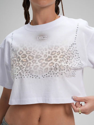 Bling Leopard Bikini Crop Top-661