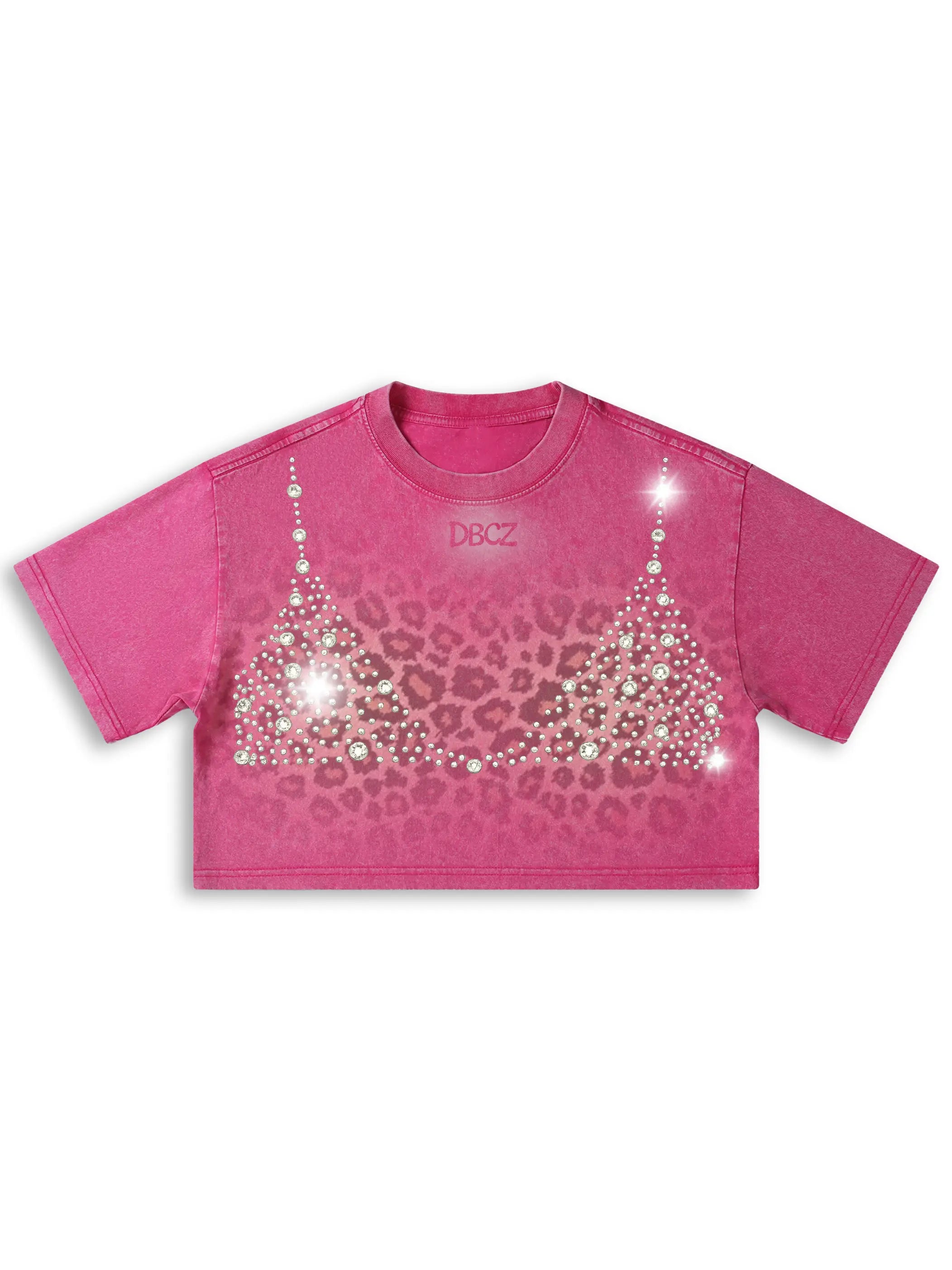 Haut de bikini court Bling Leopard-661