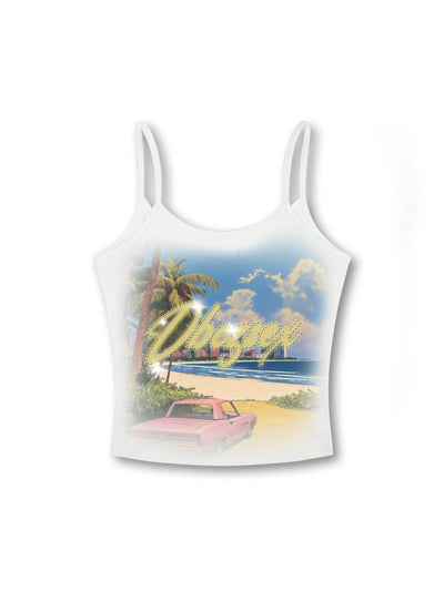Bling Beach Pink Car Cami-665