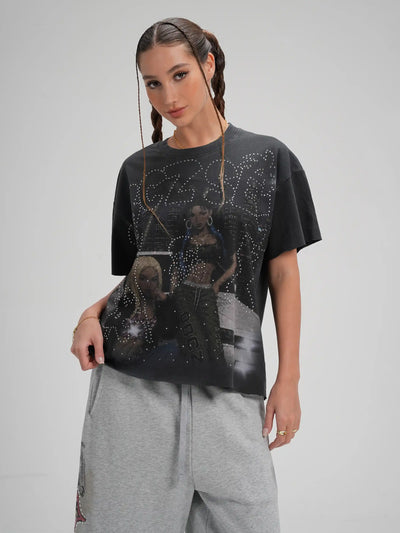 90s Aesthetic Street Girl Tee-666