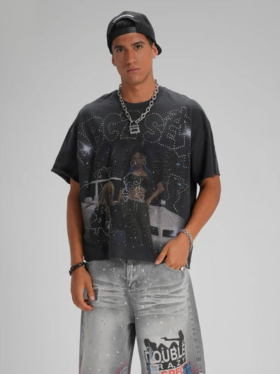90s Aesthetic Street Girl Tee-666