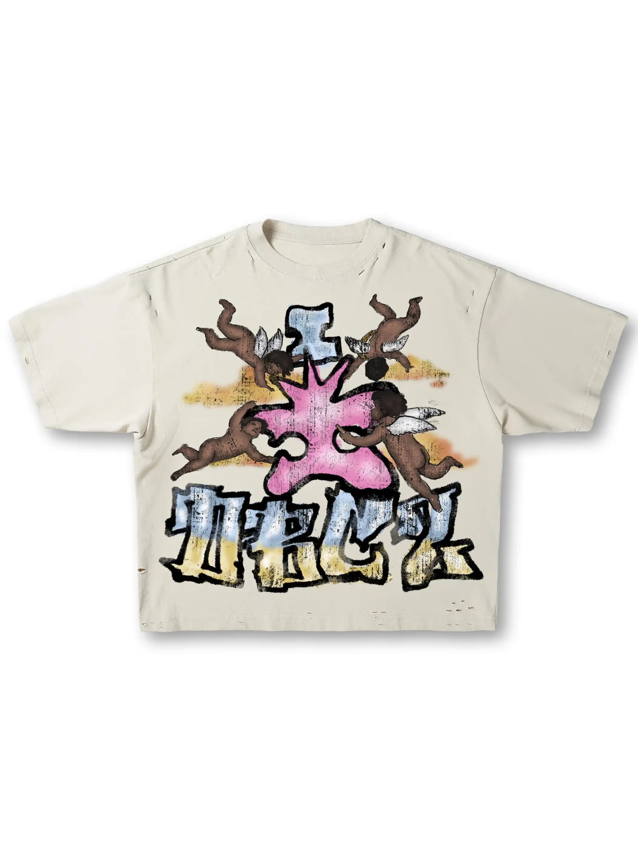 Vintage Graffiti Angel Tee-677