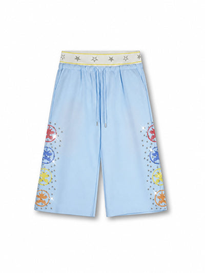 Shorts superposés glacés délavés-679