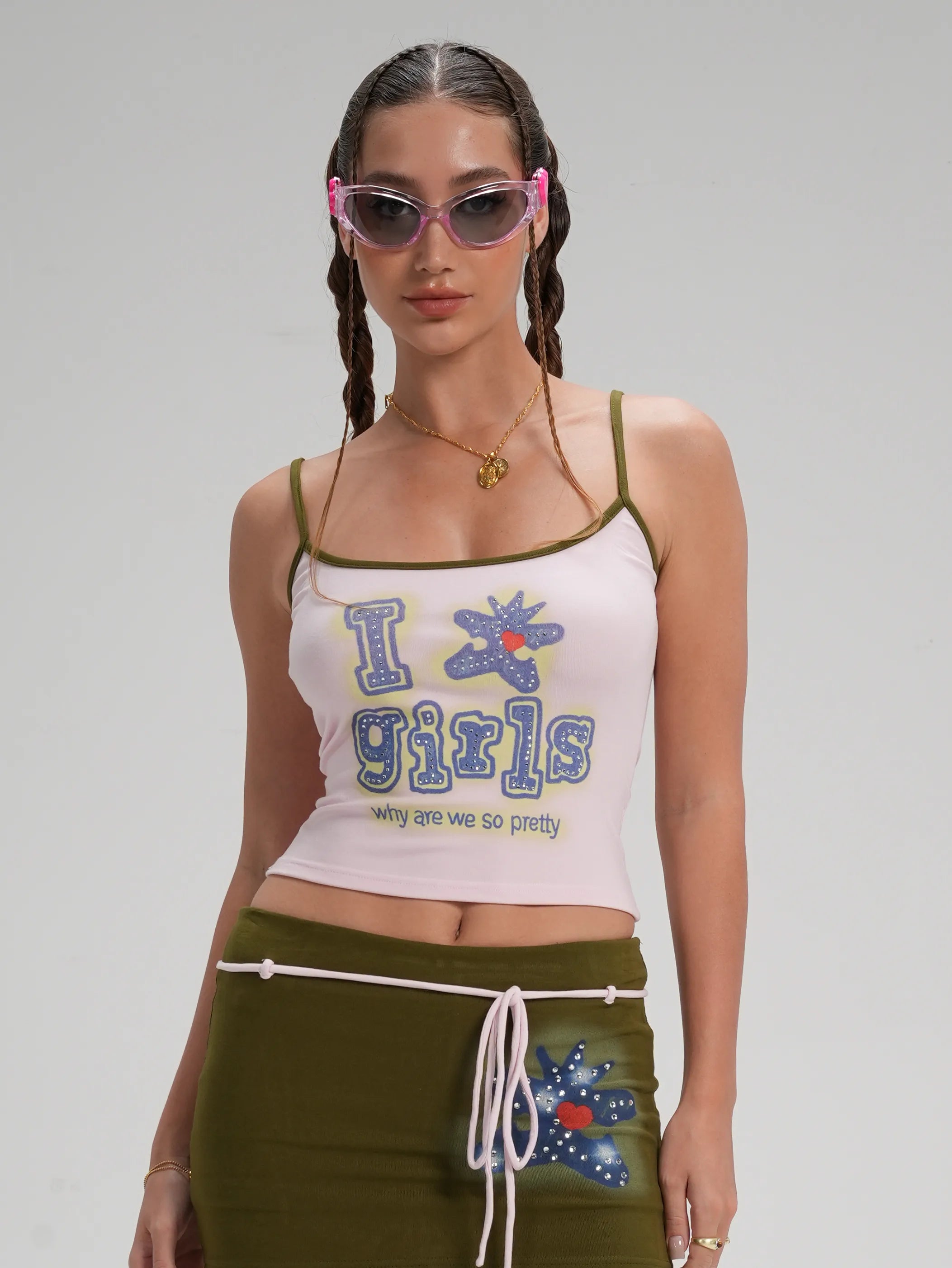 Sparkle Neon Quote Crop Top-680