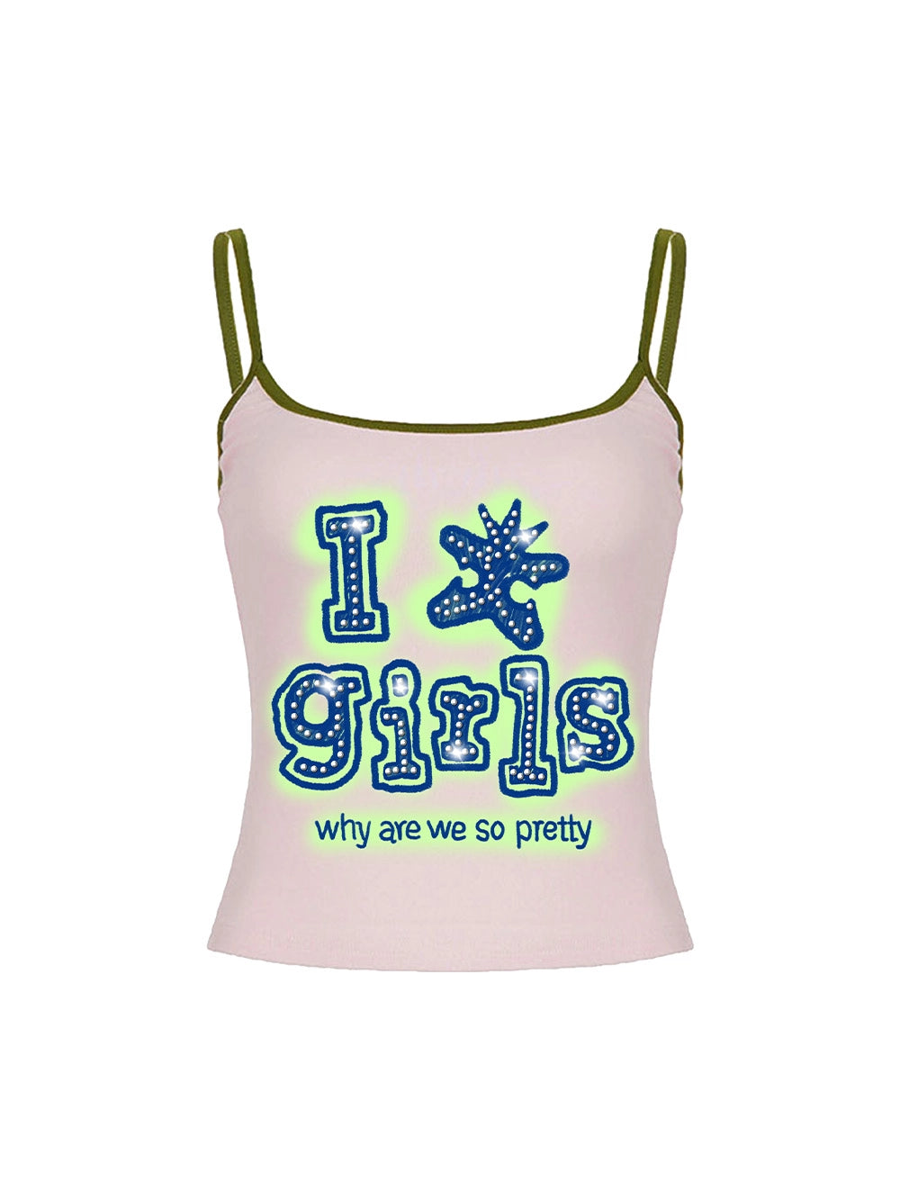 Sparkle Neon Quote Crop Top-680