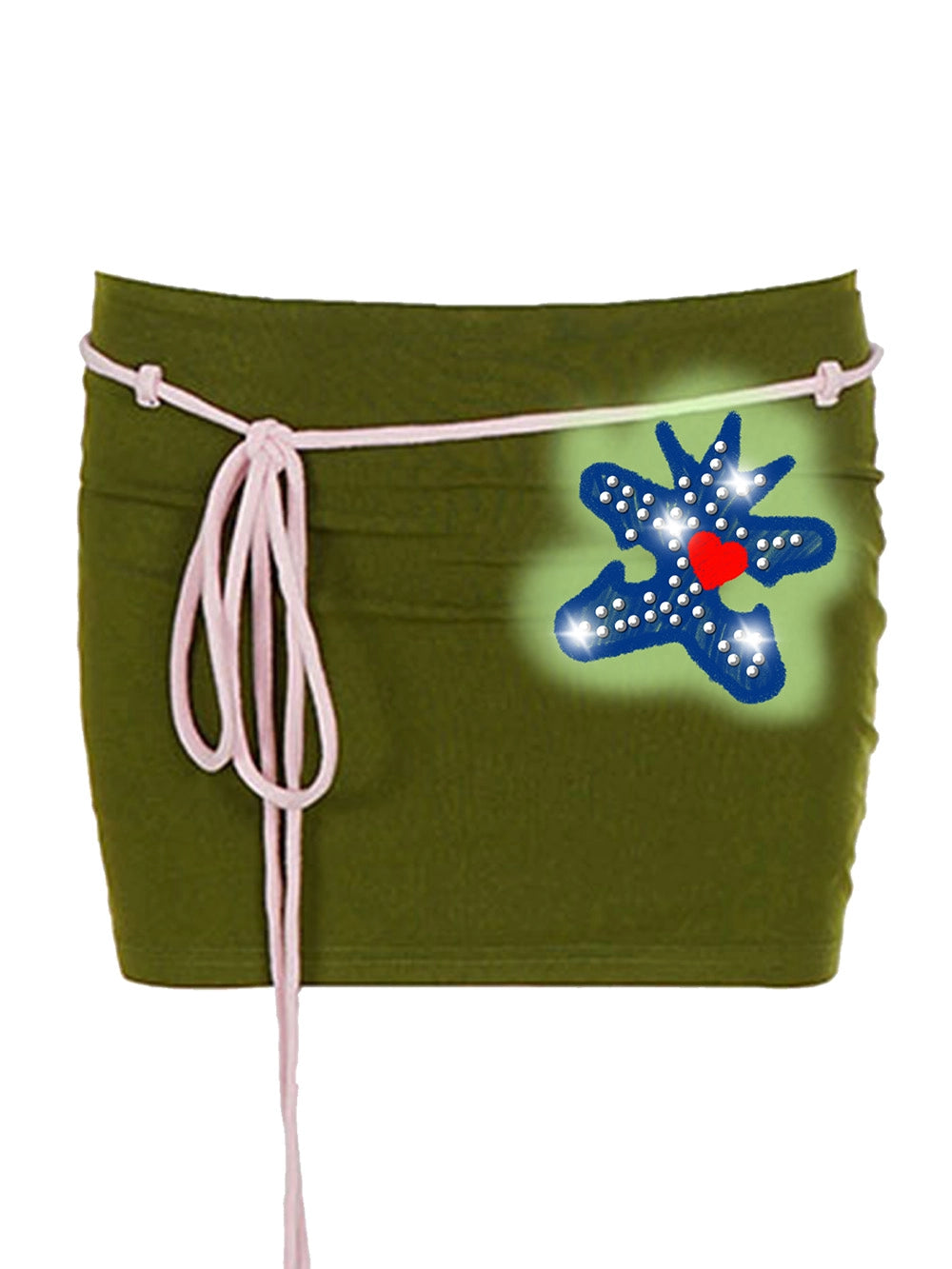 Sparkle Contrast Star Skort-681