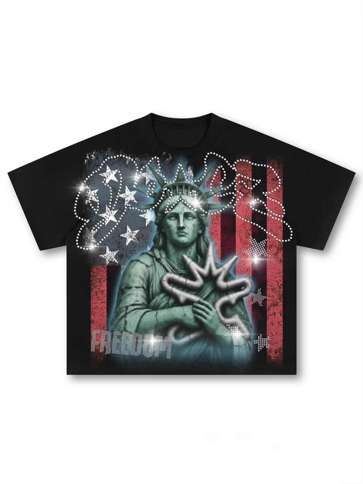90s Grunge Liberty Bling Tee-684