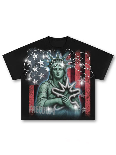 90s Grunge Liberty Bling Tee-684