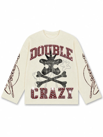 Manches longues motifs Crânes et tibias - Grunge sombre L/S-685