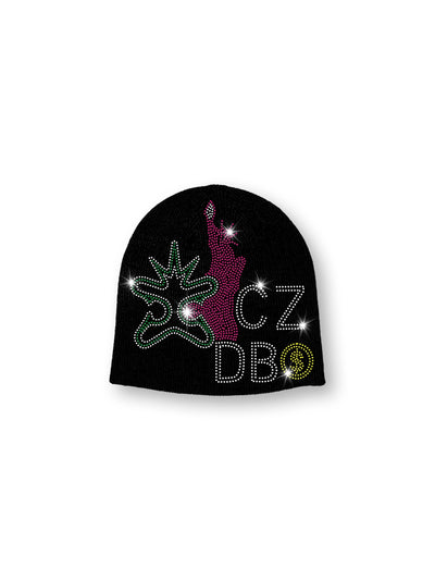 Rhinestone Liberty Beanie-693