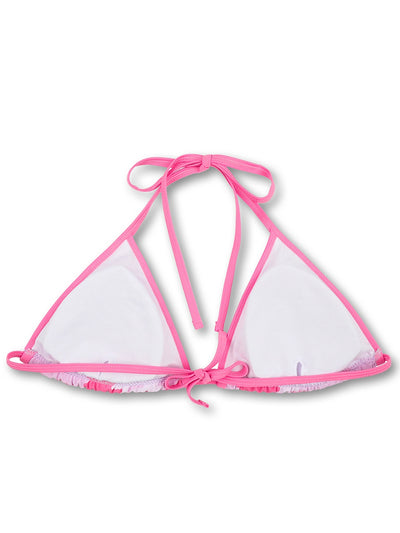 Conjunto de bikini rosa de camuflaje con pedrería-653
