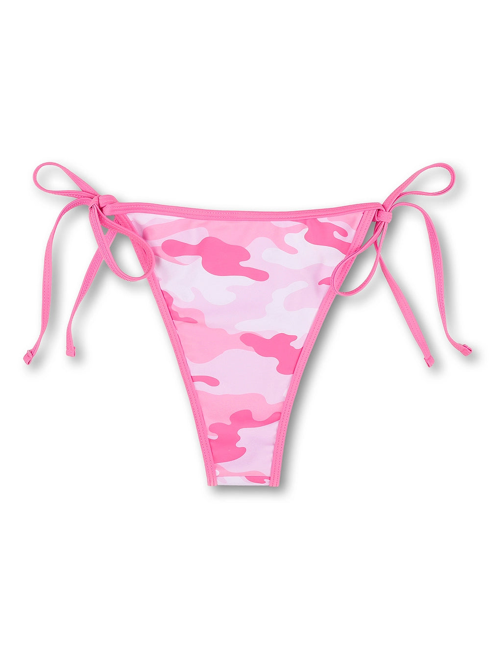 Conjunto de bikini rosa de camuflaje con pedrería-653