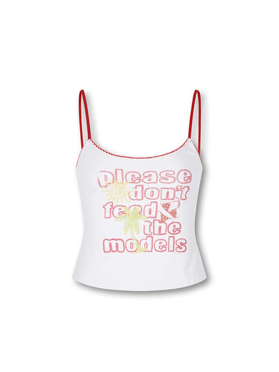 Vintage Funny Text Slim Cami-642