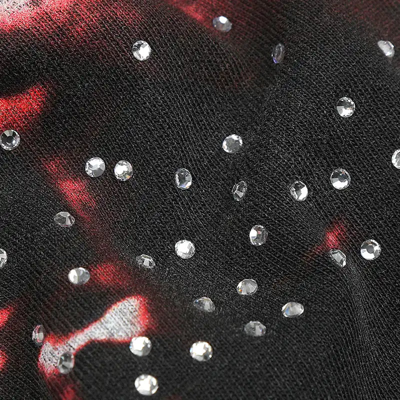 T-shirt Sparkle Crowd à ourlet déchiré-616