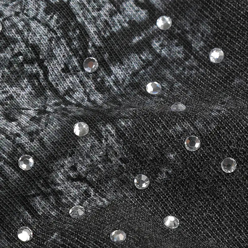 90s Grunge Bling Waffle Tee-566