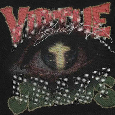 Camiseta Gofrada con Diamantes de Imitación y Ojo Turco-562
