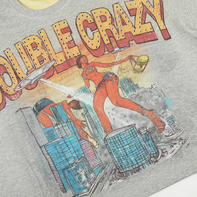 Camiseta de ciencia ficción dibujada a mano estilo Bling de los 90-534
