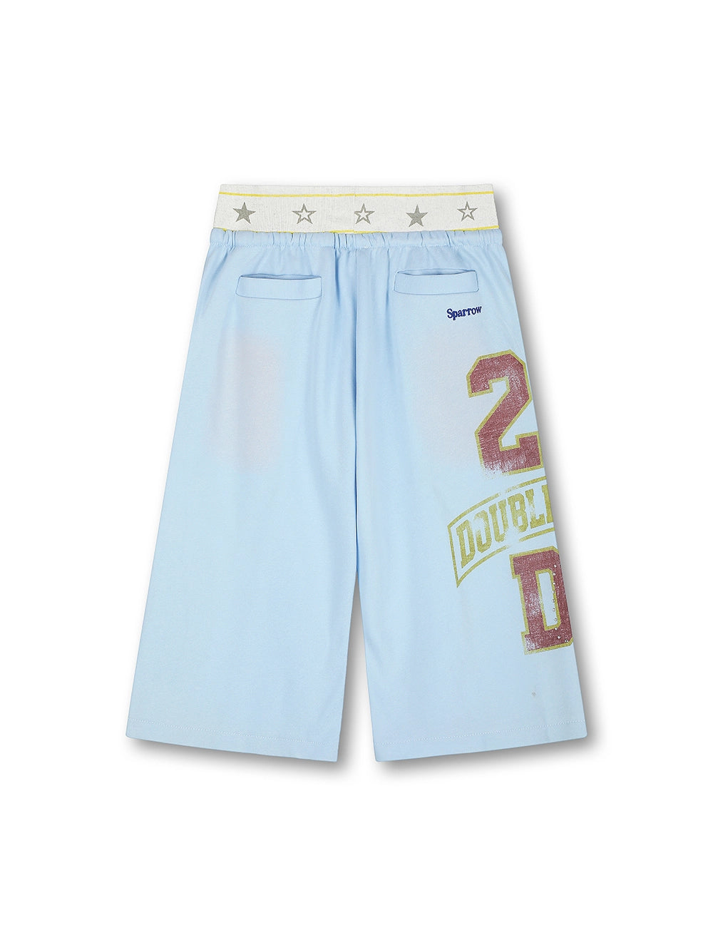 Pantalones cortos de capas con estrellas descoloridas-663