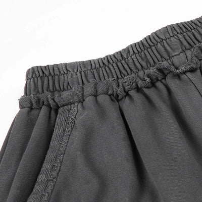 Sparkle Script Raw Hem Shorts-630