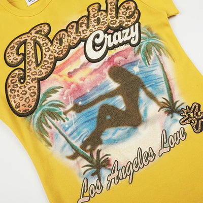Leopard Gun Girl Baby Tee-608