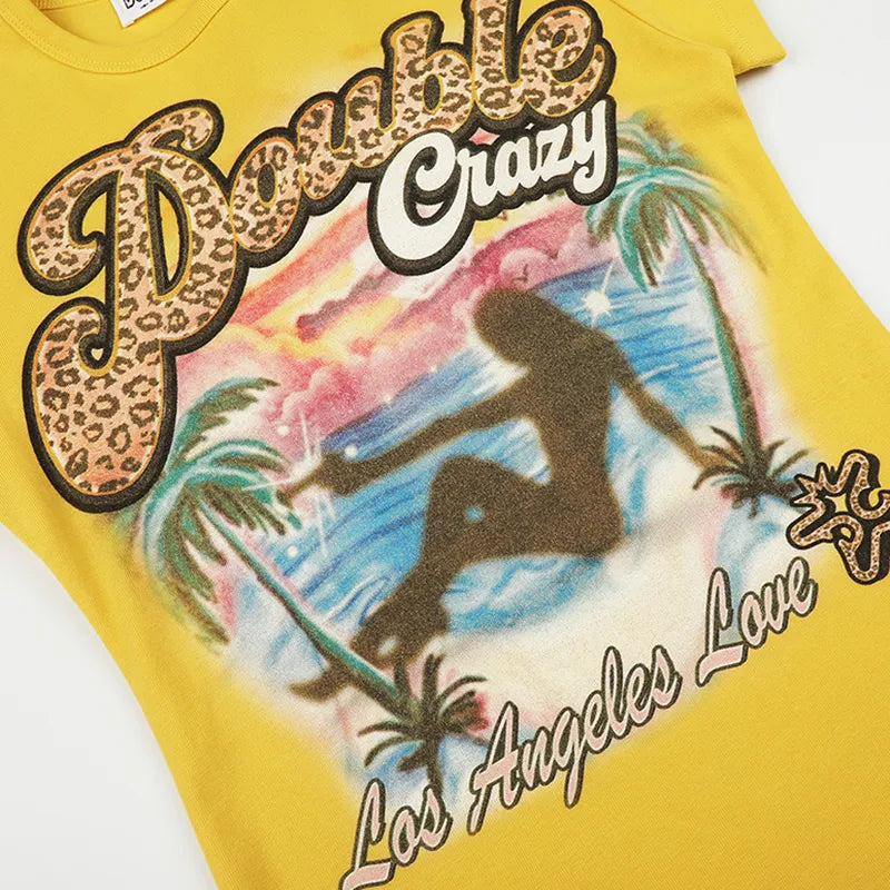 Leopard Gun Girl Baby Tee-608