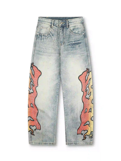 Vaqueros anchos Sparkle Tribal Fire-611