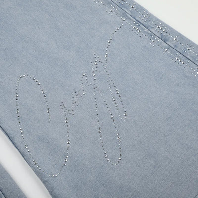 400G Rhinestone Stripe Flares-755