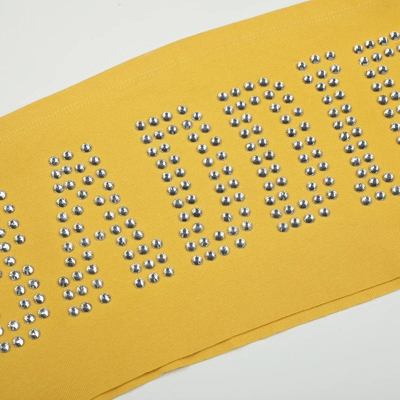 Haut bustier « BADDIE » à strass-733