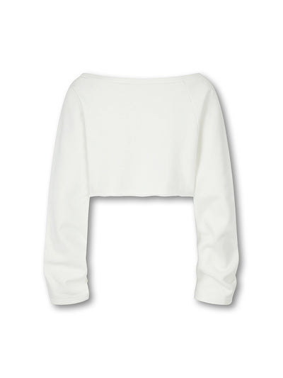 Crop top manches longues Iced Out License Plate-765