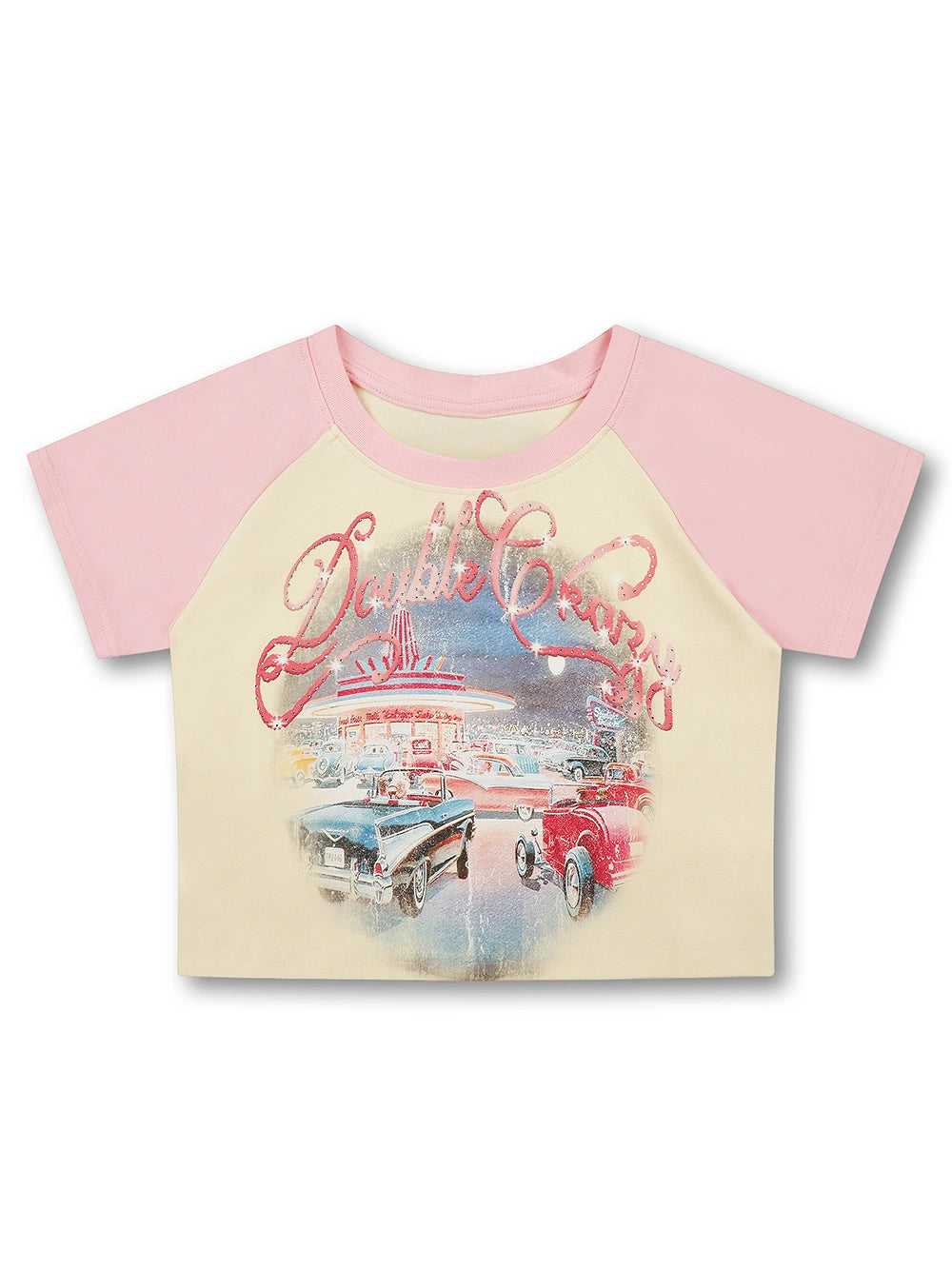Bling Retro Car Crop Top-620