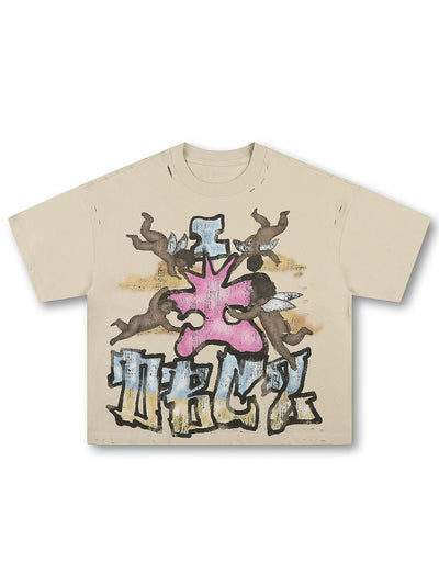 Vintage Graffiti Angel Tee-677