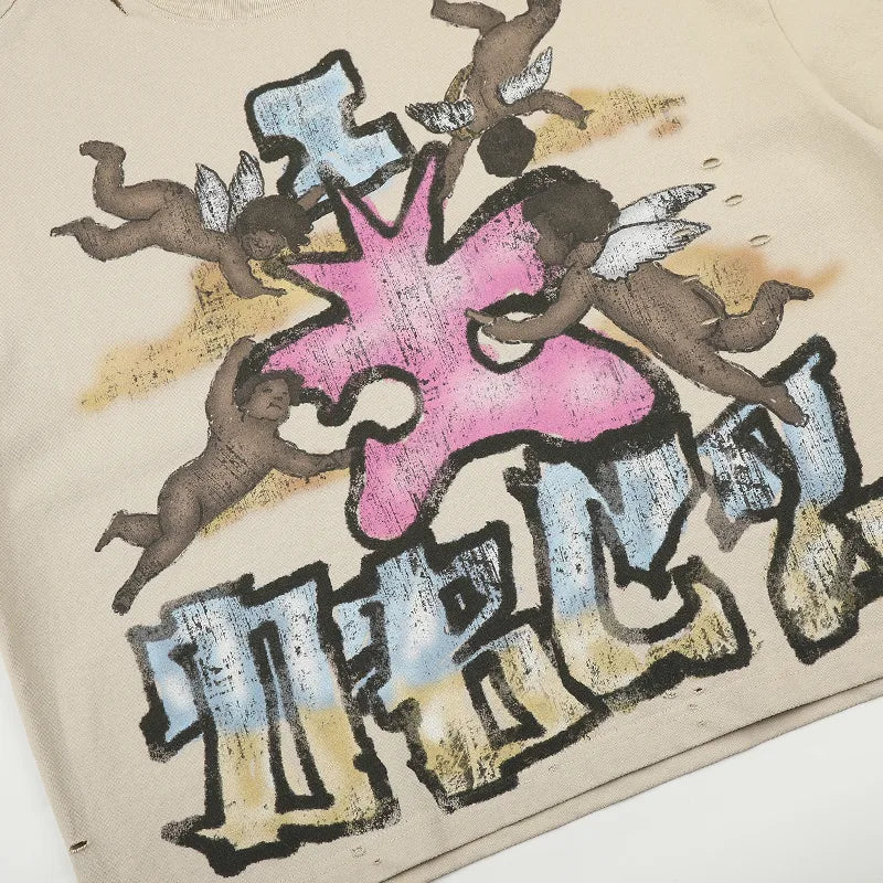 Vintage Graffiti Angel Tee-677