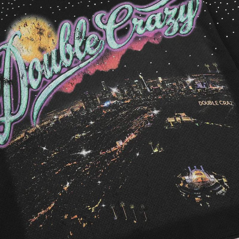 Bling Moon City Distressed L/S-686