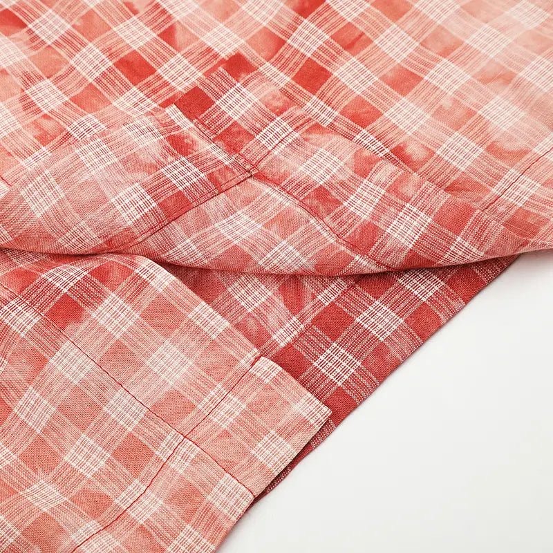 Studded Afro Plaid Shirt-703