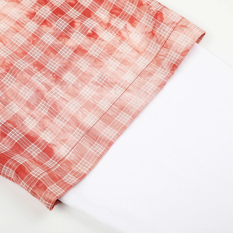 Studded Afro Plaid Shirt-703