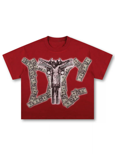 T-shirt court Bling Gun Jesus Sorona-583