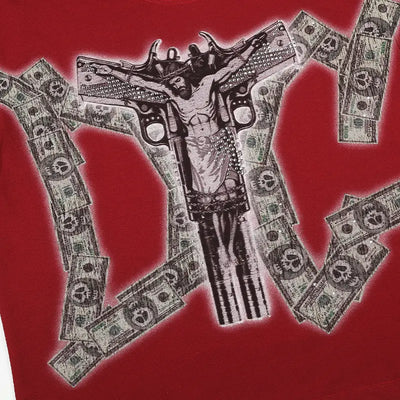T-shirt court Bling Gun Jesus Sorona-583