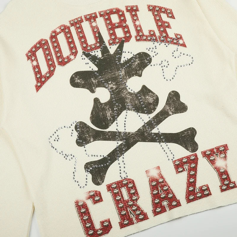 Manches longues motifs Crânes et tibias - Grunge sombre L/S-685