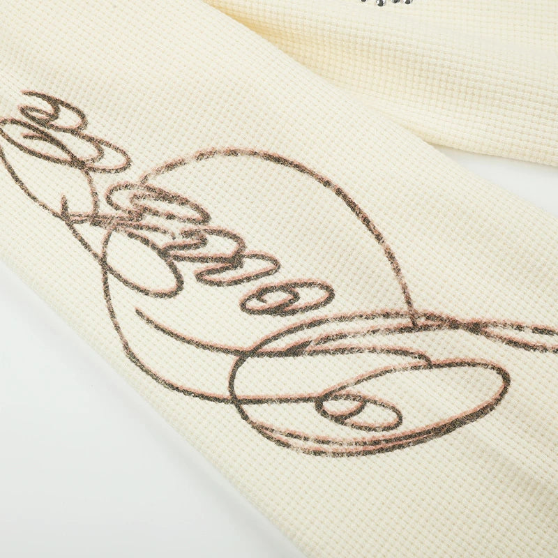 Manches longues motifs Crânes et tibias - Grunge sombre L/S-685