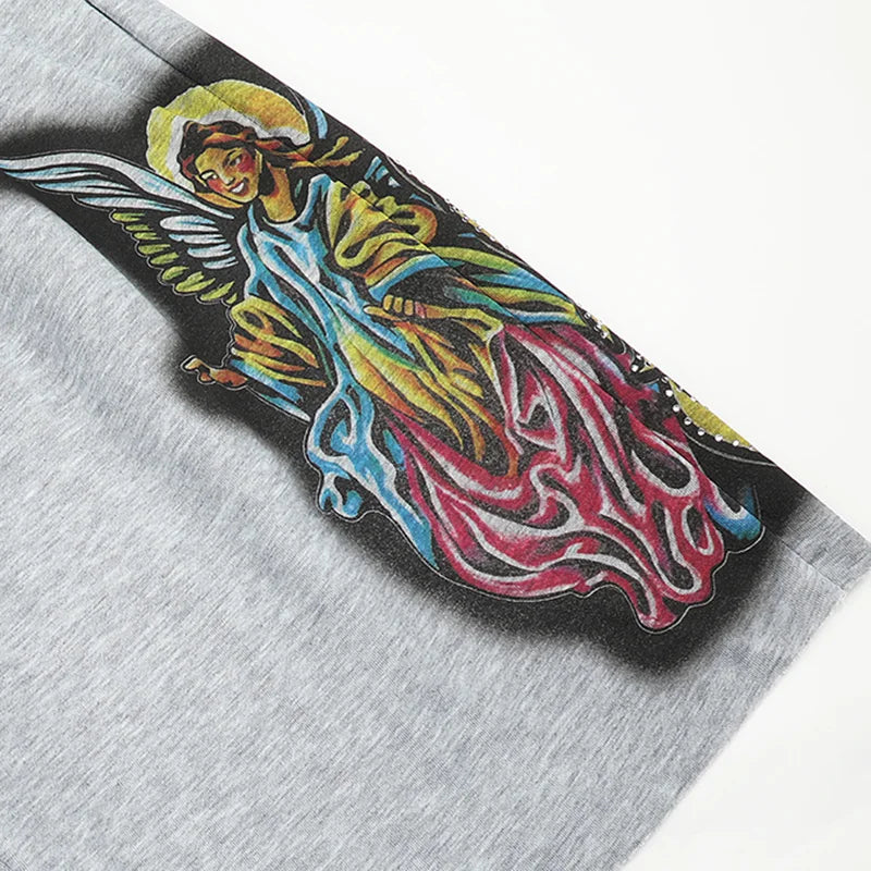 Bling Praying Hands Sweat Shorts-581