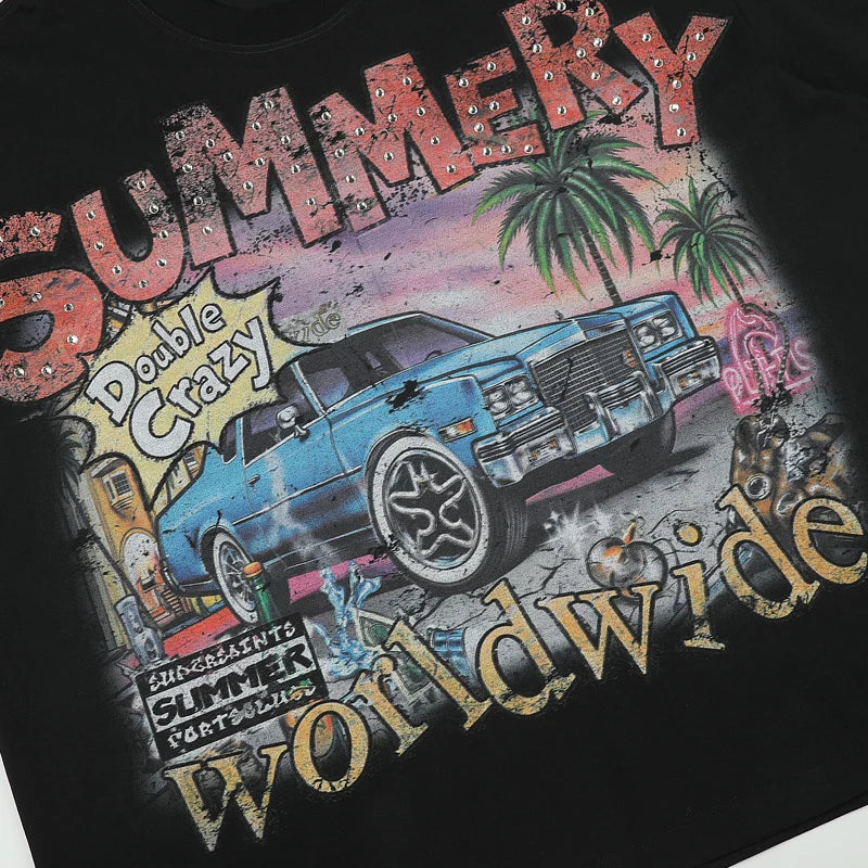 T-shirt ample Sorona voiture Lowrider années 90-601