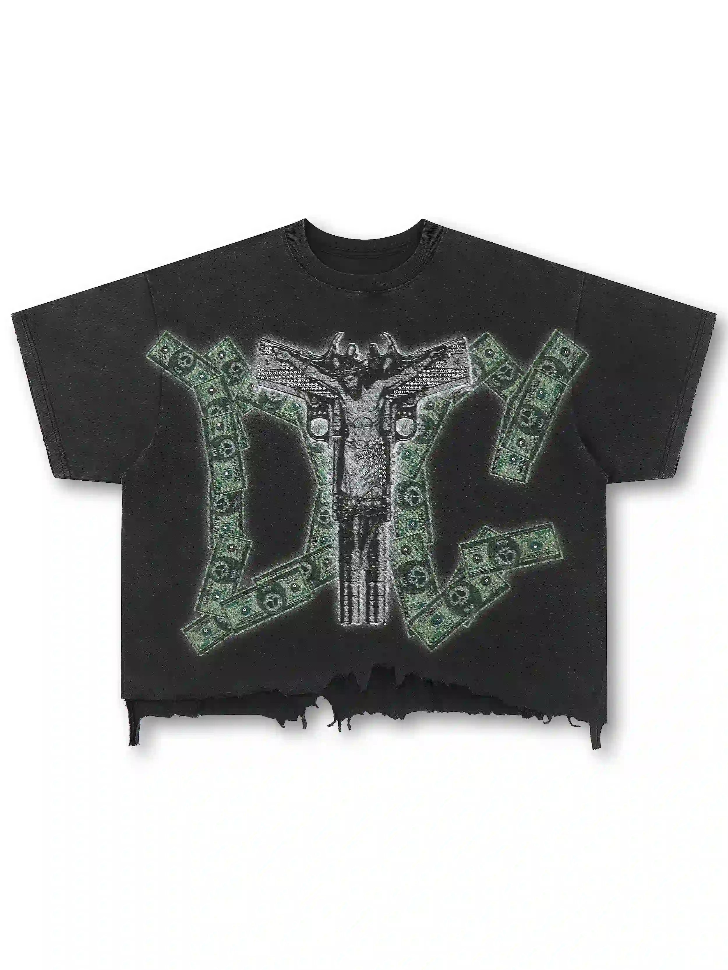 T-shirt parodie Jésus strass-553