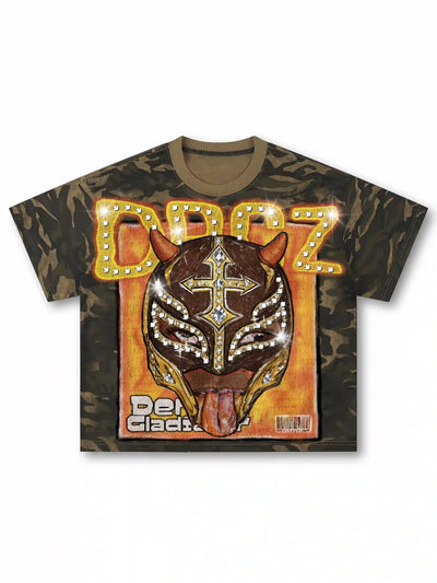 T-shirt coupe carrée Camo Gladiator-555
