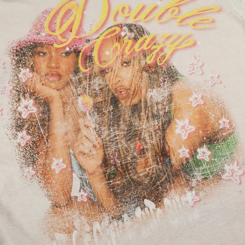 Vintage 90s Girls Two Tone Tee-614
