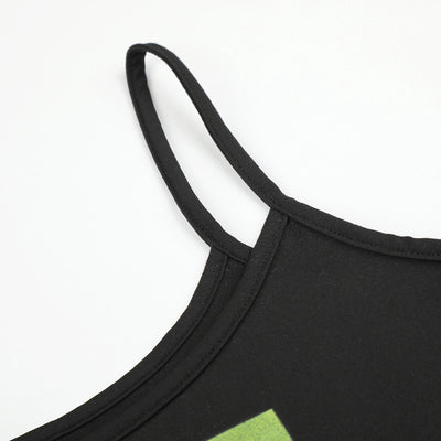Colorblock Text Leopard Cami-606