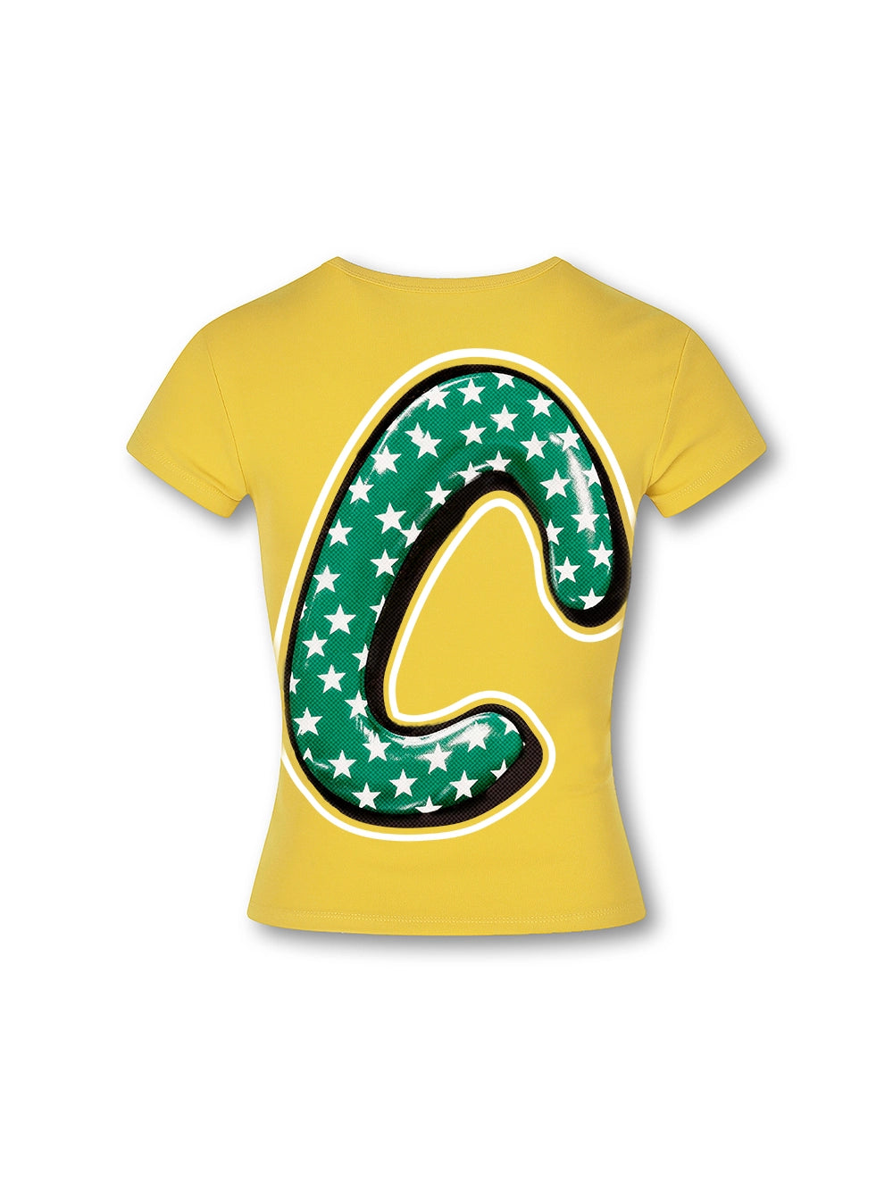Camiseta Ajustada con Tipografía de Burbujas de Parodia-556