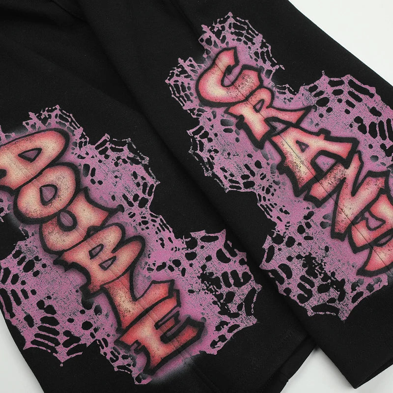 Shorts de jogging Graffiti usagés-699