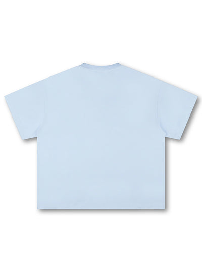 Camiseta corta extragrande con aerógrafo y pedrería - 470