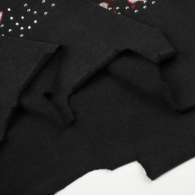 T-shirt Sparkle Crowd à ourlet déchiré-616